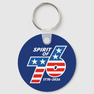 Spirit of 76 - America's 250th Birthday 1776-2026 Key Ring