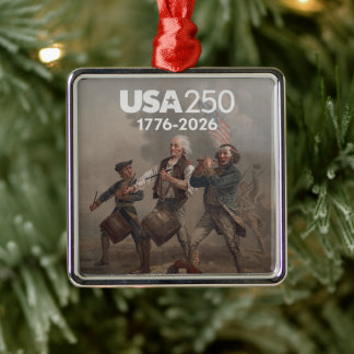 Spirit of 76 - America's 250th Birthday Metal Tree Decoration