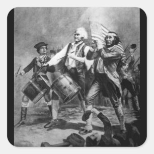 Spirit of '76.  Copy of painting_War Image Square Sticker