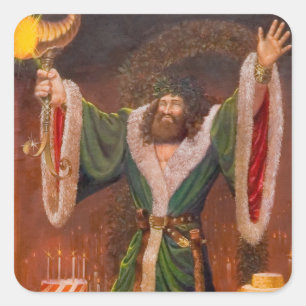 Spirit of Christmas Present Square Sticker