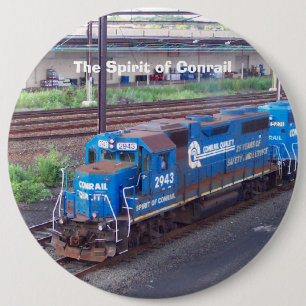 Spirit of Conrail - GP38 - PRR #2943 in Blue Paint 6 Cm Round Badge