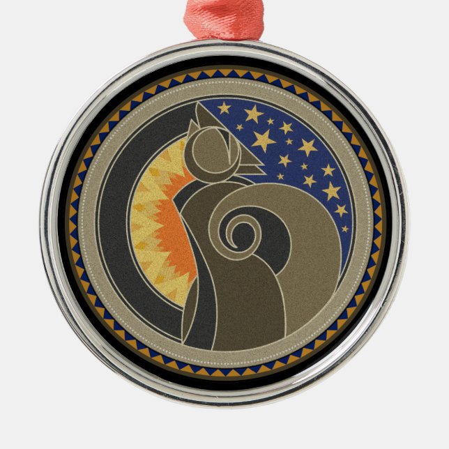 Spirit Of Coyote Christmas Metal Tree Decoration (Front)