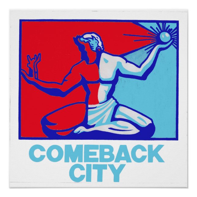 Spirit of Detroit "Hope"  20" x 20", Poster Paper (Front)