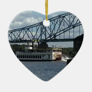 Spirit of Dubuque Steamboat Ceramic Tree Decoration