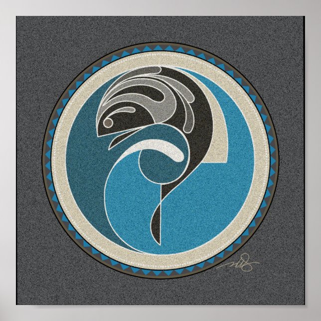 Spirit Of Fish grey background Poster (Front)