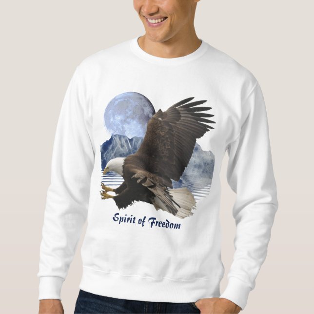 SPIRIT of FREEDOM Bald Eagle Wildlife Apparel Sweatshirt (Front)