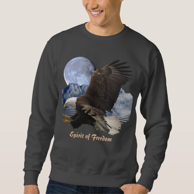 SPIRIT of FREEDOM Bald Eagle Wildlife Apparel Sweatshirt (Front)