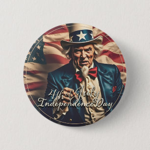 Spirit of Freedom in Red, White and Blue 6 Cm Round Badge