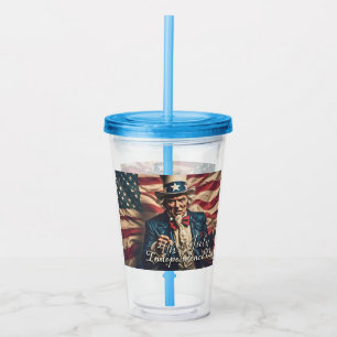 Spirit of Freedom in Red, White and Blue Acrylic Tumbler