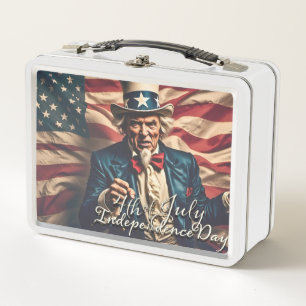 Spirit of Freedom in Red, White and Blue Metal Lunch Box