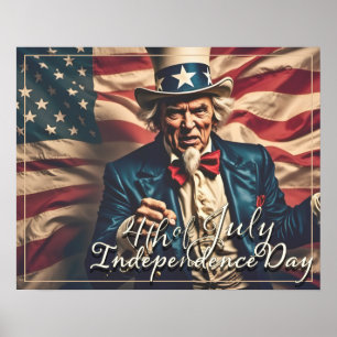 Spirit of Freedom in Red, White and Blue Poster