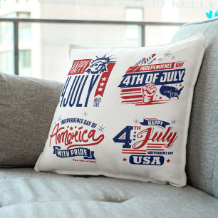 Spirit of Independence: 4th of July Celebration Cushion