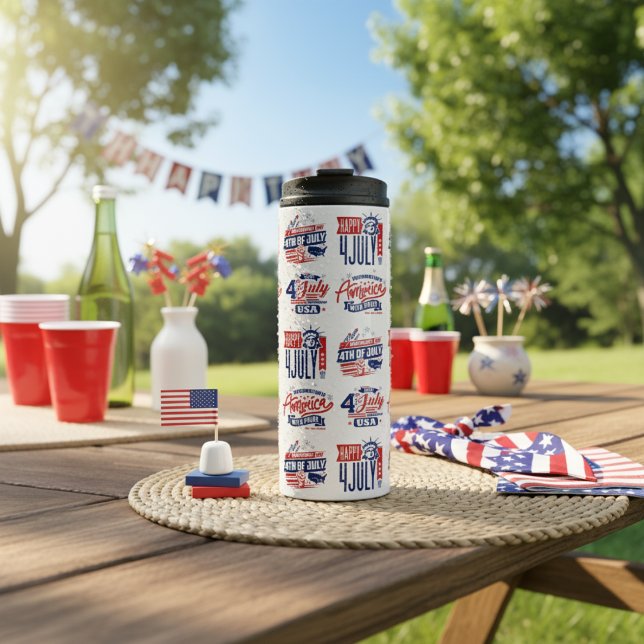 Spirit of Independence Fourth of July  Thermal Tumbler (Spirit of Independence Fourth of July Thermal Tumbler)