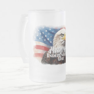 Spirit of Independence Frosted Glass Beer Mug