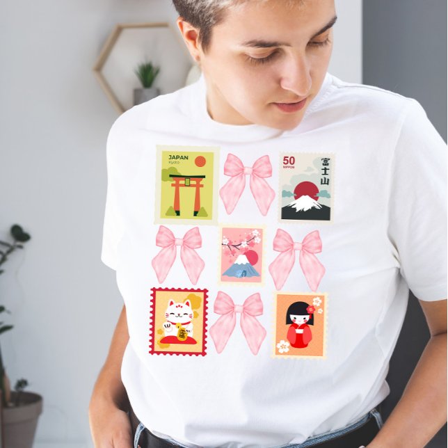 Spirit of Japan Coquette Stamp Collection Tri-Blend Shirt (Creator Uploaded)