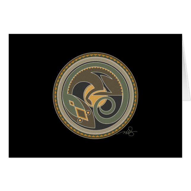 Spirit Of Lizard Greeting Card (Front Horizontal)