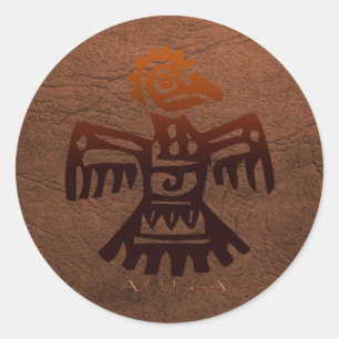 Spirit of Mexico & Peru, Mayan Incan Design Classic Round Sticker