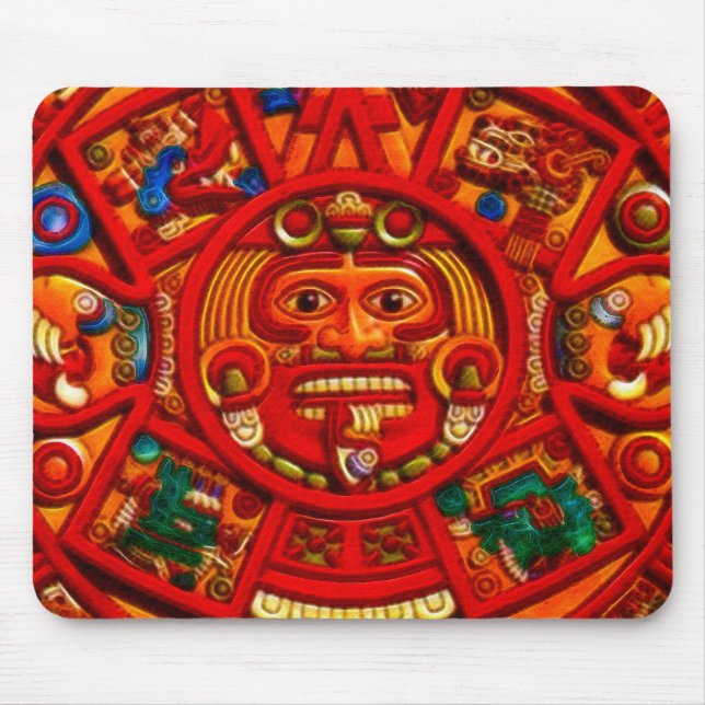 Spirit of Mexico & Peru, Mayan Incan Design Mouse Pad (Front)