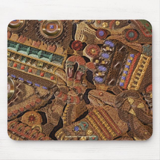 Spirit of Mexico & Peru, Mayan Incan Design Mouse Pad (Front)