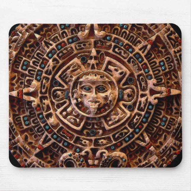 Spirit of Mexico & Peru, Mayan Incan Design Mouse Pad (Front)