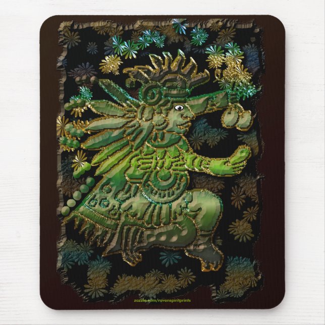 Spirit of Mexico & Peru, Mayan Incan Design Mouse Pad (Front)
