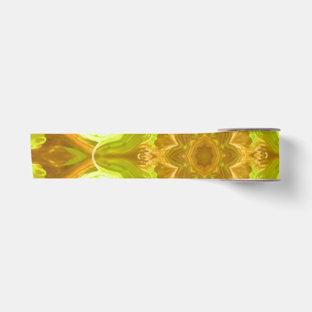 Spirit of solar foliage abstract Pattern  Satin Ribbon (Front)