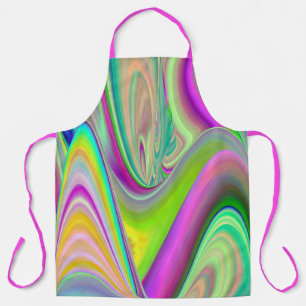 Spirit of Summer Breeze , Abstract 3D Rainbowart Apron