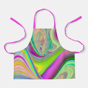 Spirit of Summer Breeze , Abstract 3D Rainbowart Apron