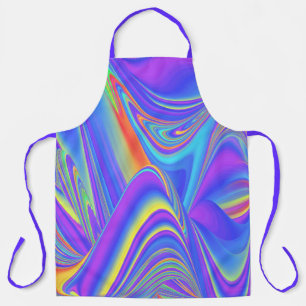 Spirit of Summer Breeze , Abstract 3D Rainbowart Apron