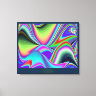 Spirit of Summer Breeze Abstract 3D Rainbowart Canvas Print