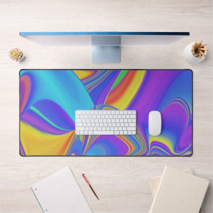 Spirit of Summer Breeze Abstract 3D Rainbowart Desk Mat