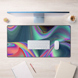 Spirit of Summer Breeze Abstract 3D Rainbowart Desk Mat