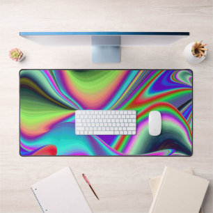 Spirit of Summer Breeze Abstract 3D Rainbowart Desk Mat