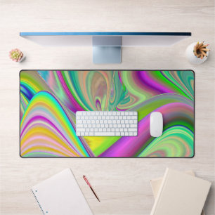 Spirit of Summer Breeze Abstract 3D Rainbowart Desk Mat