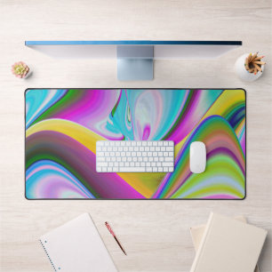 Spirit of Summer Breeze Abstract 3D Rainbowart Desk Mat