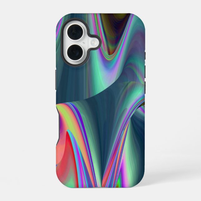 Spirit of Summer Breeze , Abstract 3D Rainbowart iPhone 16 Case (Back)