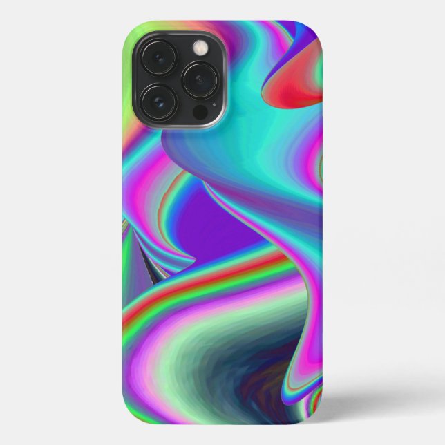 Spirit of Summer Breeze , Abstract 3D Rainbowart iPhone Case (Back)