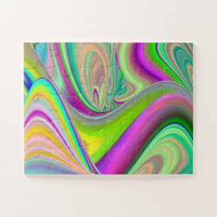 Spirit of Summer Breeze , Abstract 3D Rainbowart Jigsaw Puzzle
