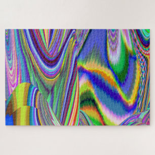 Spirit of Summer Breeze , Abstract 3D Rainbowart Jigsaw Puzzle