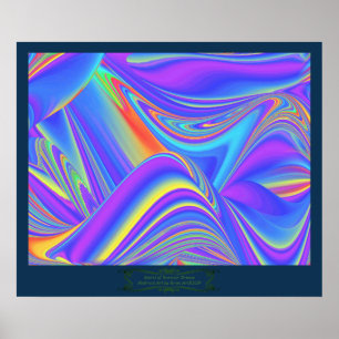 Spirit of Summer Breeze Abstract 3D Rainbowart Poster