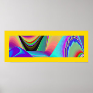Spirit of Summer Breeze Abstract 3D Rainbowart Poster