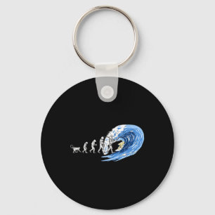 Spirit Of Surfing Evolution Of Man Key Ring