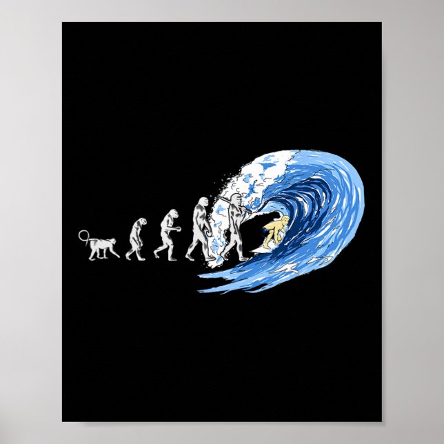 Spirit Of Surfing Evolution Of Man  Poster (Front)