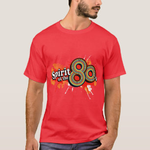 "Spirit of the 80's" mens multi-colour logo t red T-Shirt