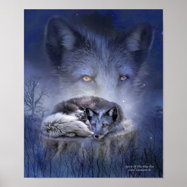 Spirit Of The Blue Fox Art Poster/Print Poster (Front)