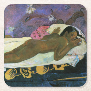 Spirit of the Dead Watching, Gauguin Square Paper Coaster