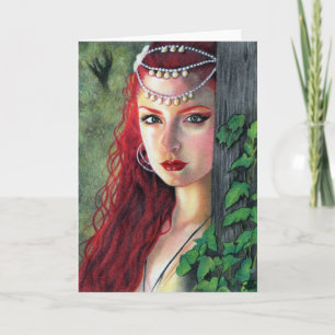Spirit of the forest lady greeting card