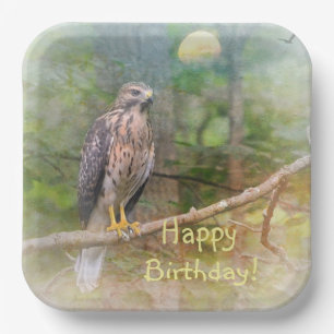 Spirit Of The Hawk Birthday Paper Plate