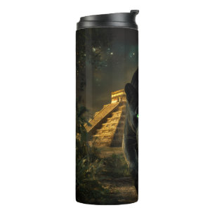 Spirit of the Jaguar and the Green Macaw Thermal Tumbler