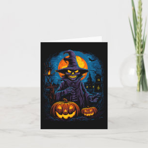 Spirit Of The Night Halloween Scary Spooky Ghost Card